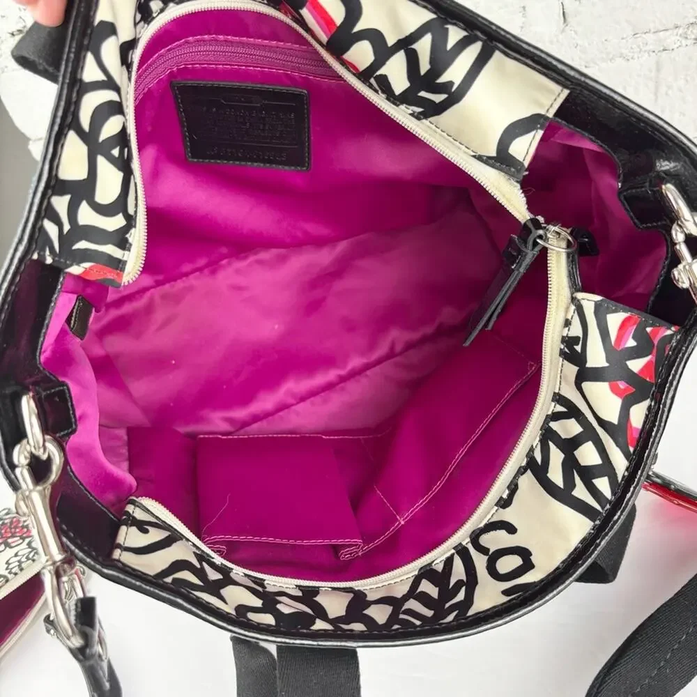 Coach Poppy Daisy Floral Graffiti Bag & Wristlet